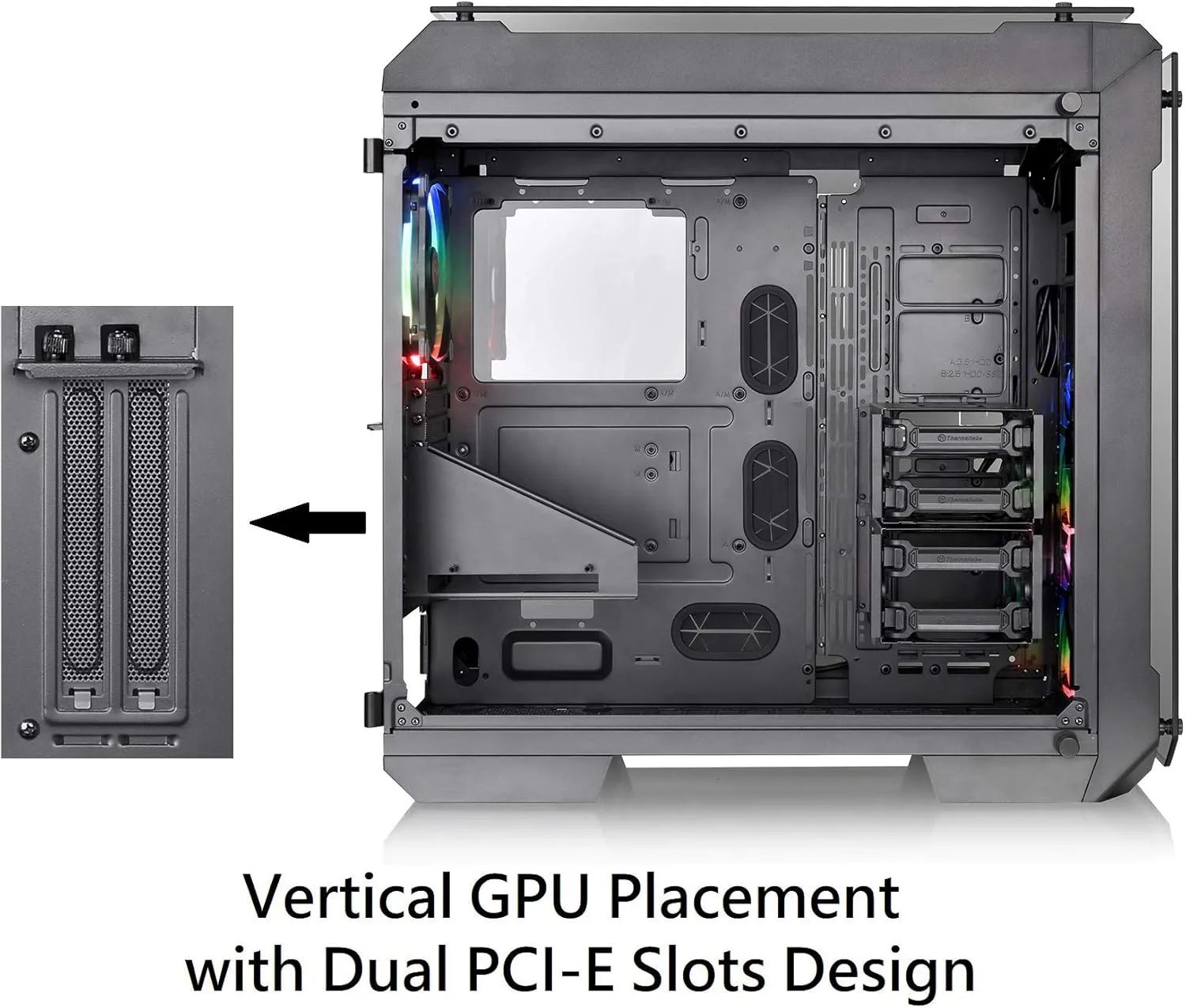 Thermaltake View Series Tempered Glass PC Chassis with RGB/ARGB Fans