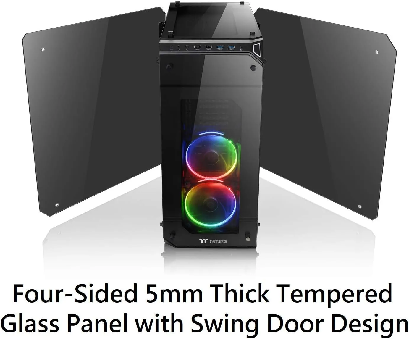 Thermaltake View Series Tempered Glass PC Chassis with RGB/ARGB Fans