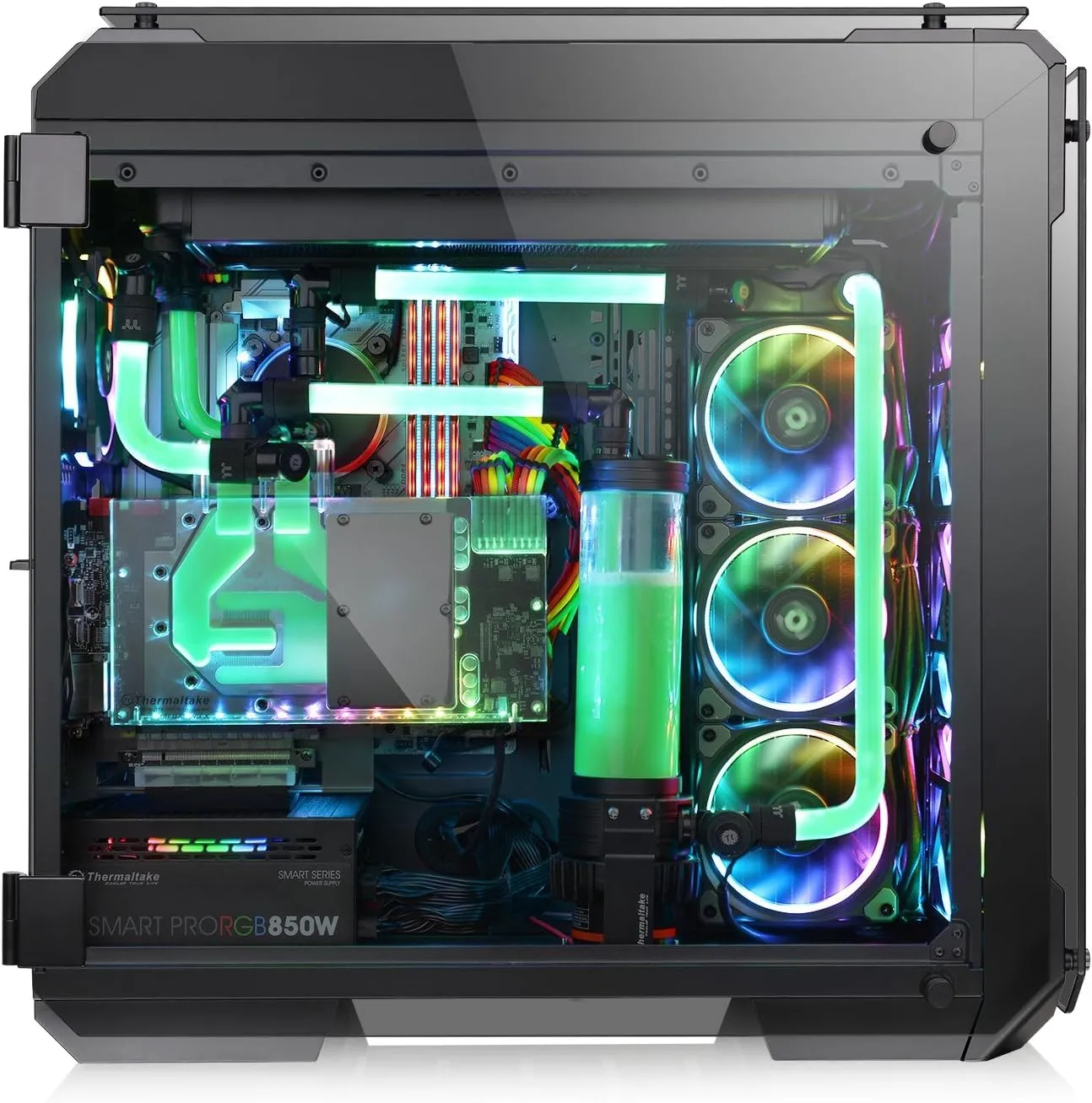 Thermaltake View Series Tempered Glass PC Chassis with RGB/ARGB Fans