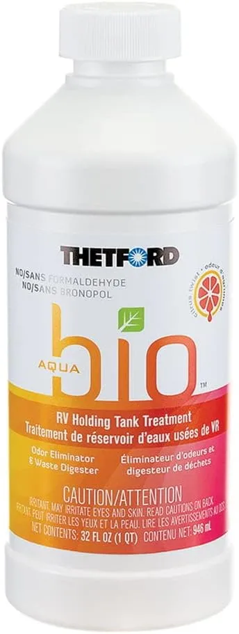 Thetford AquaBio 96607 RV Holding Tank Treatment Citrus Twist Scent, Formaldehyde Free 32 Oz Liquid
