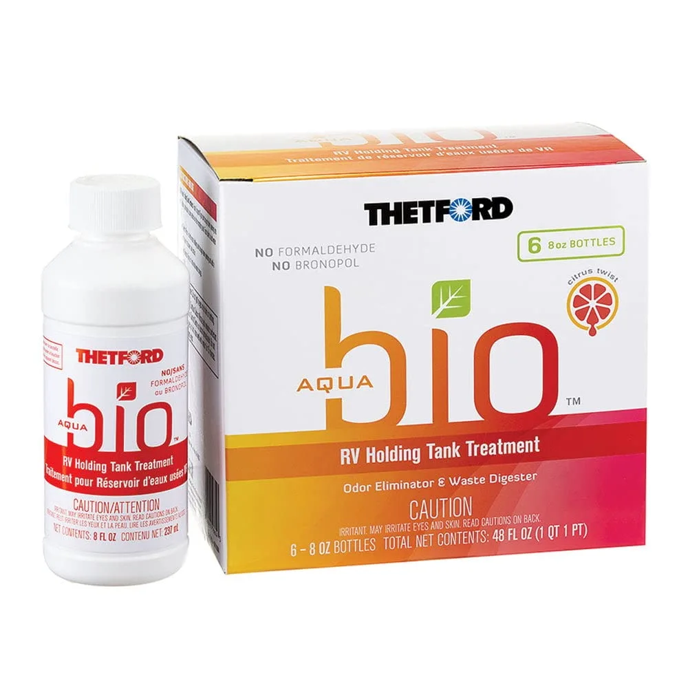 Thetford AquaBio 96604 RV Holding Tank Treatment Citrus Twist Scent - 6 Pack of 8 oz