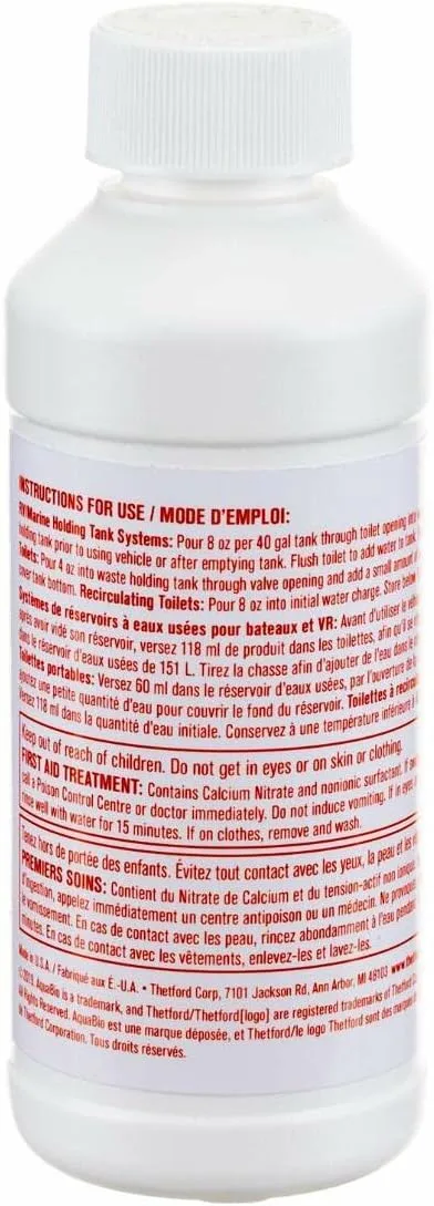 Thetford AquaBio 96604 RV Holding Tank Treatment Citrus Twist Scent - 6 Pack of 8 oz