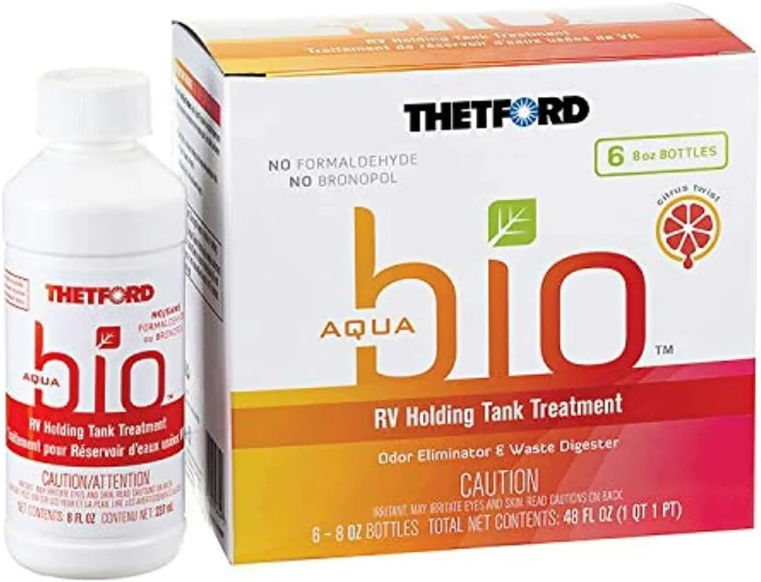 Thetford AquaBio 96604 RV Holding Tank Treatment Citrus Twist Scent - 6 Pack of 8 oz