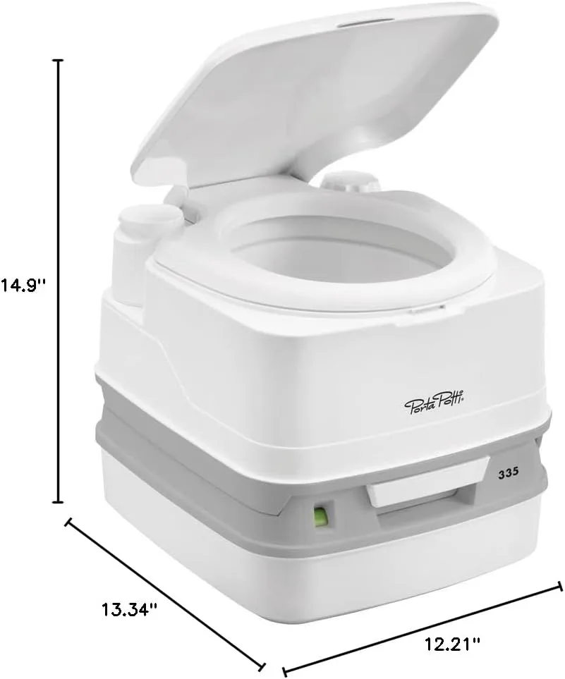 Thetford Porta Potti 335 Marine Toilet w/ Hold Down Kit (92828)