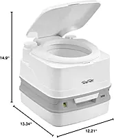 Thetford Porta Potti 335 Marine Toilet w/ Hold Down Kit (92828)
