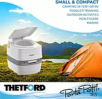 Thetford Porta Potti 365 Portable Toilet (for RV, Marine, Camping, Vans, Trucks, Healthcare) 92820, White