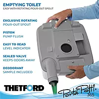 Thetford Porta Potti 365 Portable Toilet (for RV, Marine, Camping, Vans, Trucks, Healthcare) 92820, White