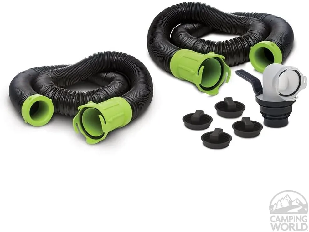 Thetford Titan Premium 15' Sewer Hose Kit w/Universal Bayonet Connection & 5-in-1 Sewer Adapter w/Handle