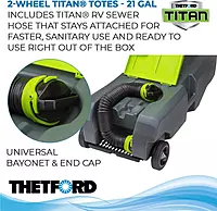 THETFORD 40953 2-Wheel Titan Tote - 21 Gallon
