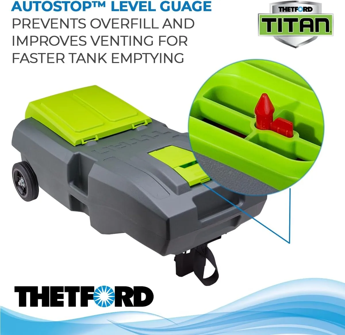THETFORD 40953 2-Wheel Titan Tote - 21 Gallon