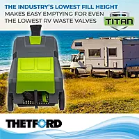Thetford 40951 4-Wheel Titan Tote - 27 Gallon, Gray
