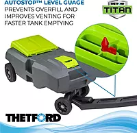 Thetford 40951 4-Wheel Titan Tote - 27 Gallon, Gray