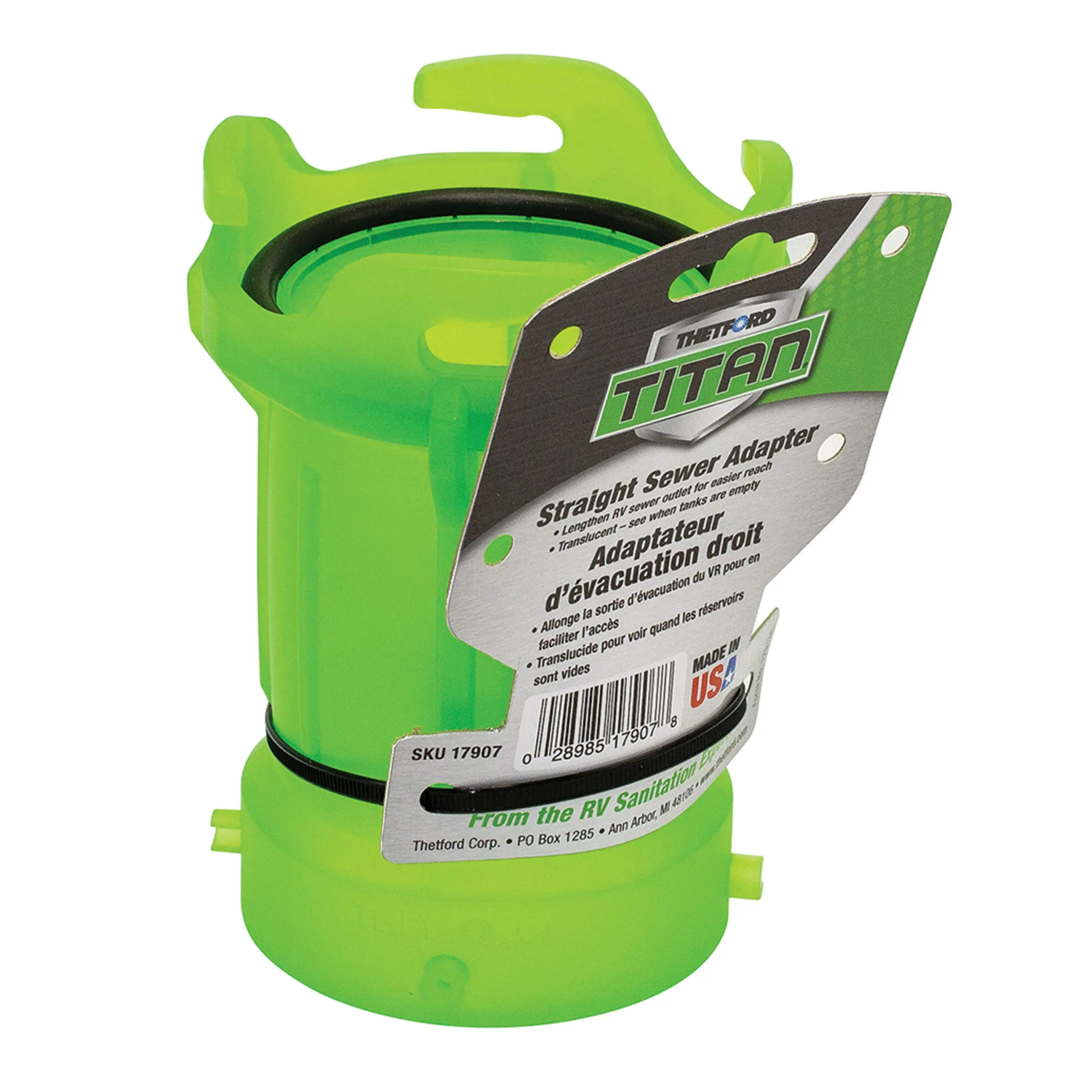 Titan Straight RV Sewer Adapter - Thetford 17907