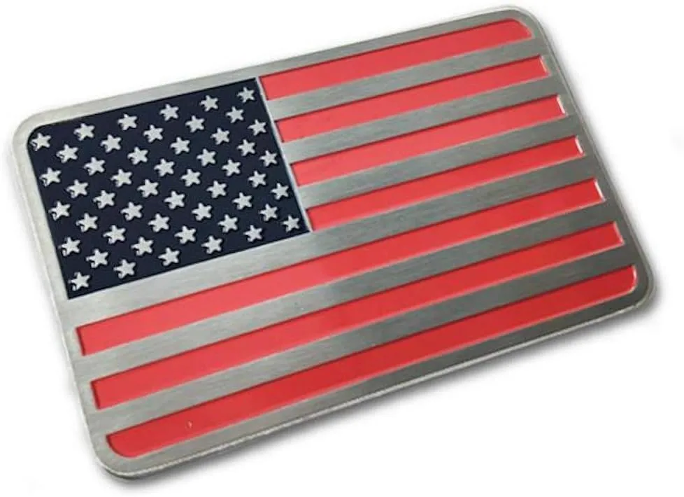 THIN BLUE LINE USA Aluminum Vehicle Emblem