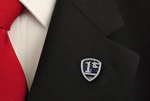 THIN BLUE LINE Enamel Lapel and Uniform Bar Pins