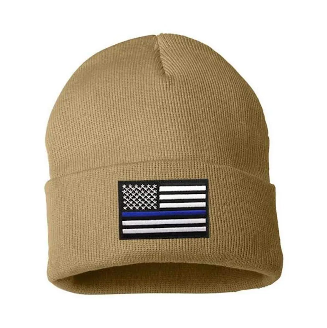 THIN BLUE LINE Flag Knit Beanie