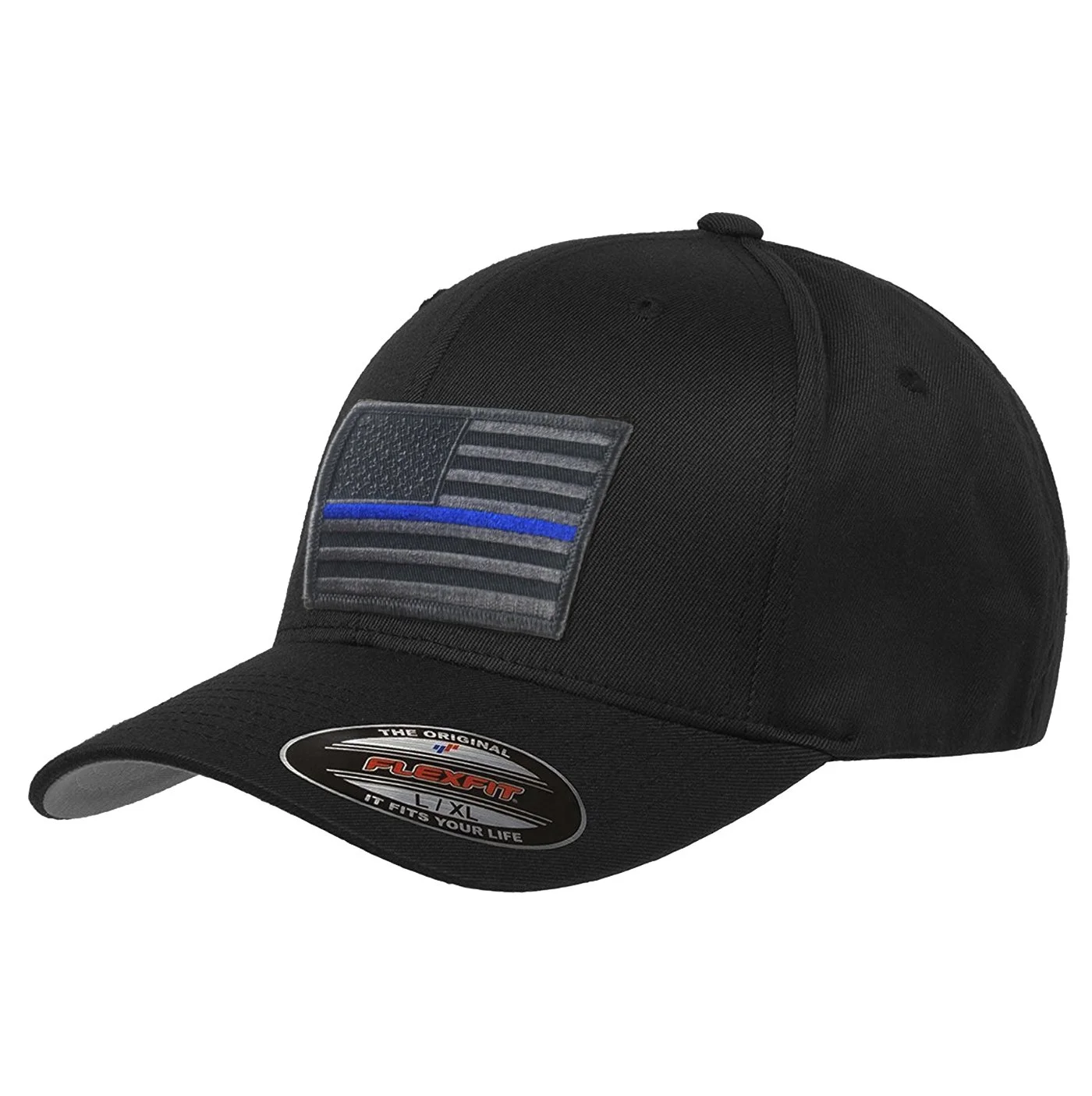 THIN BLUE LINE USA Flexfit American Flag Baseball Cap