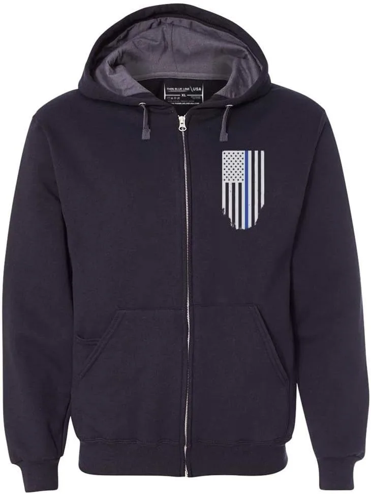 THIN BLUE LINE USA Full-Zip Hoodie - Honor & Respect