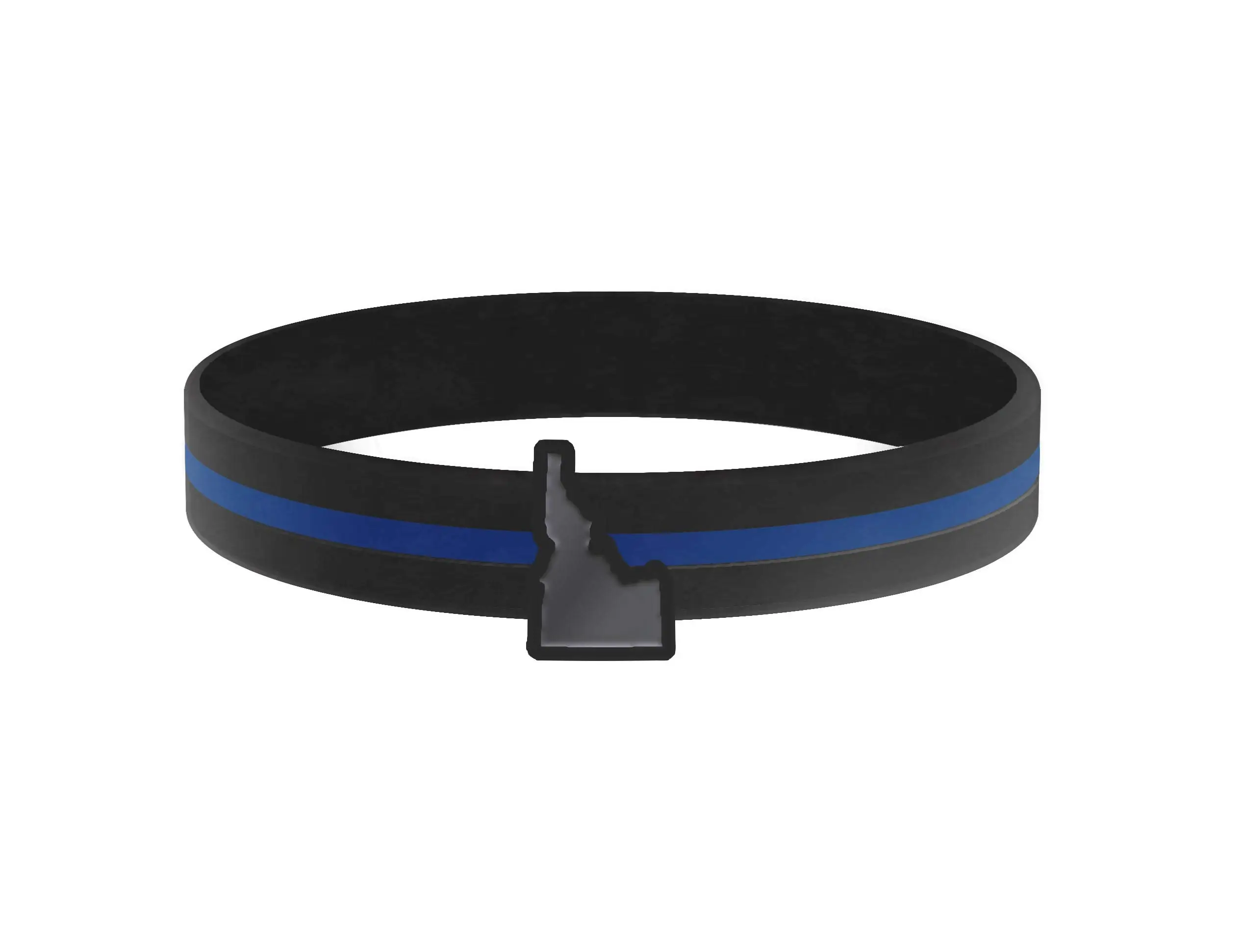 Thin Blue Line USA State Silicone Bracelet