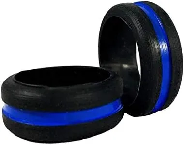 THIN BLUE LINE USA Men's Thin Blue Line Silicone Ring