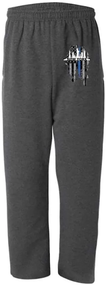 THIN BLUE LINE USA New York City Skyline Sweatpants - Police Support
