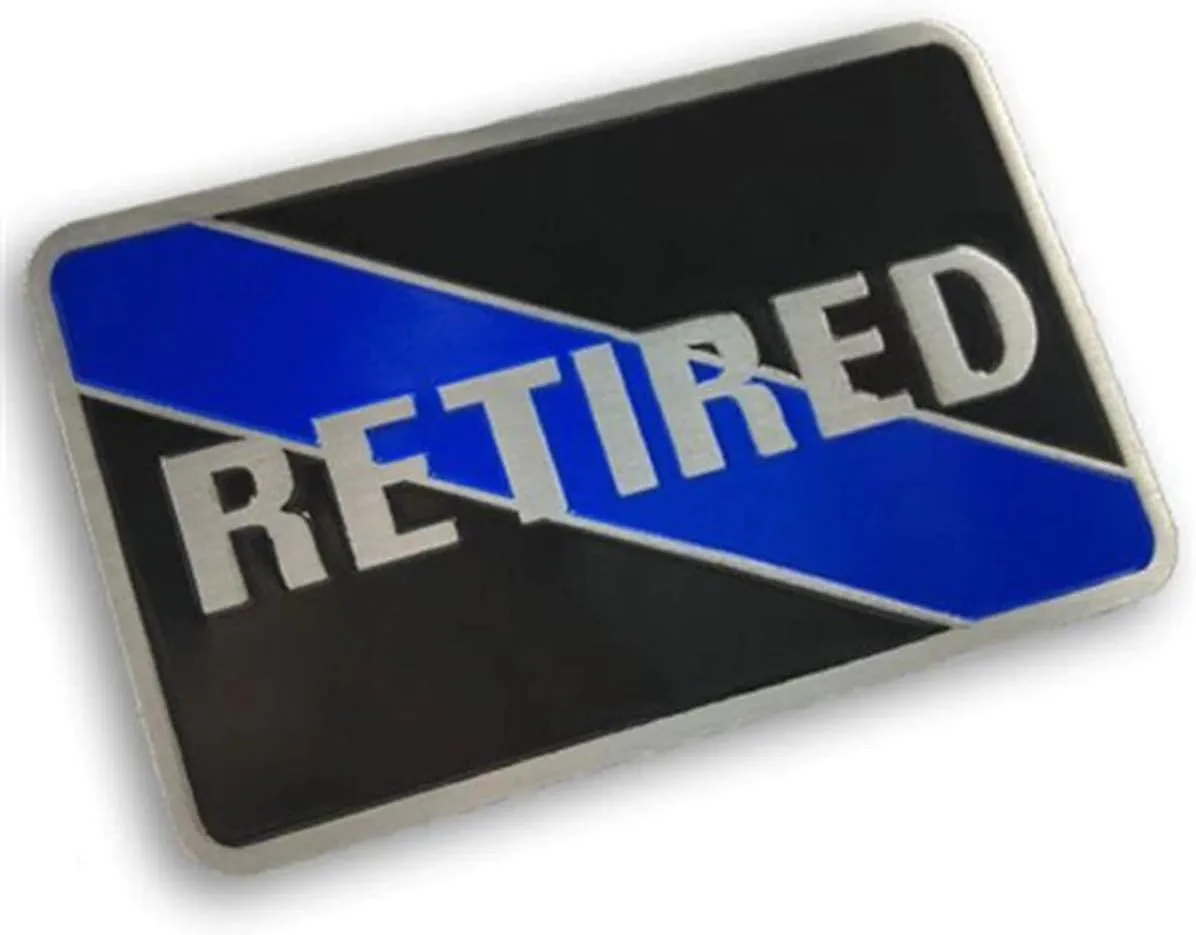 THIN BLUE LINE USA Aluminum Vehicle Emblem