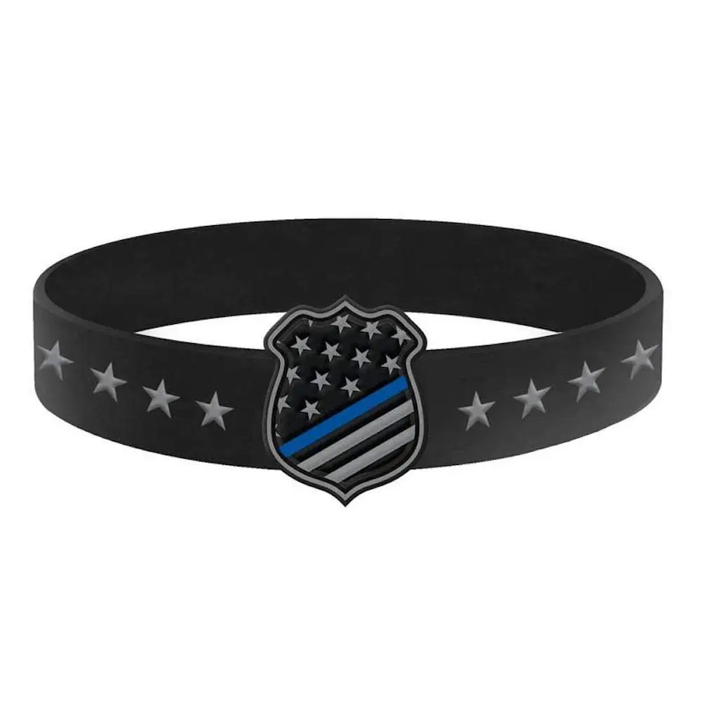 THIN BLUE LINE USA Silicone Shield Bracelet