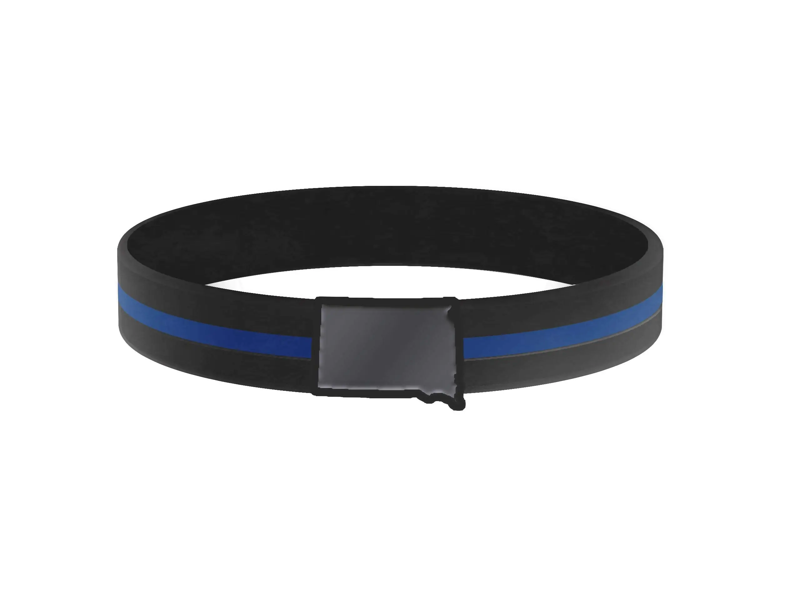 Thin Blue Line USA State Silicone Bracelet