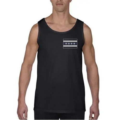 Thin Blue Line Chicago Flag Tank