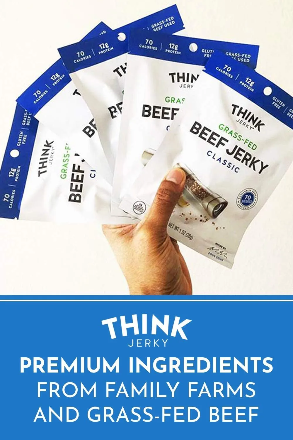 THINK JERKY High-Protein Jerky Snacks, Gluten Free, Chef-Crafted