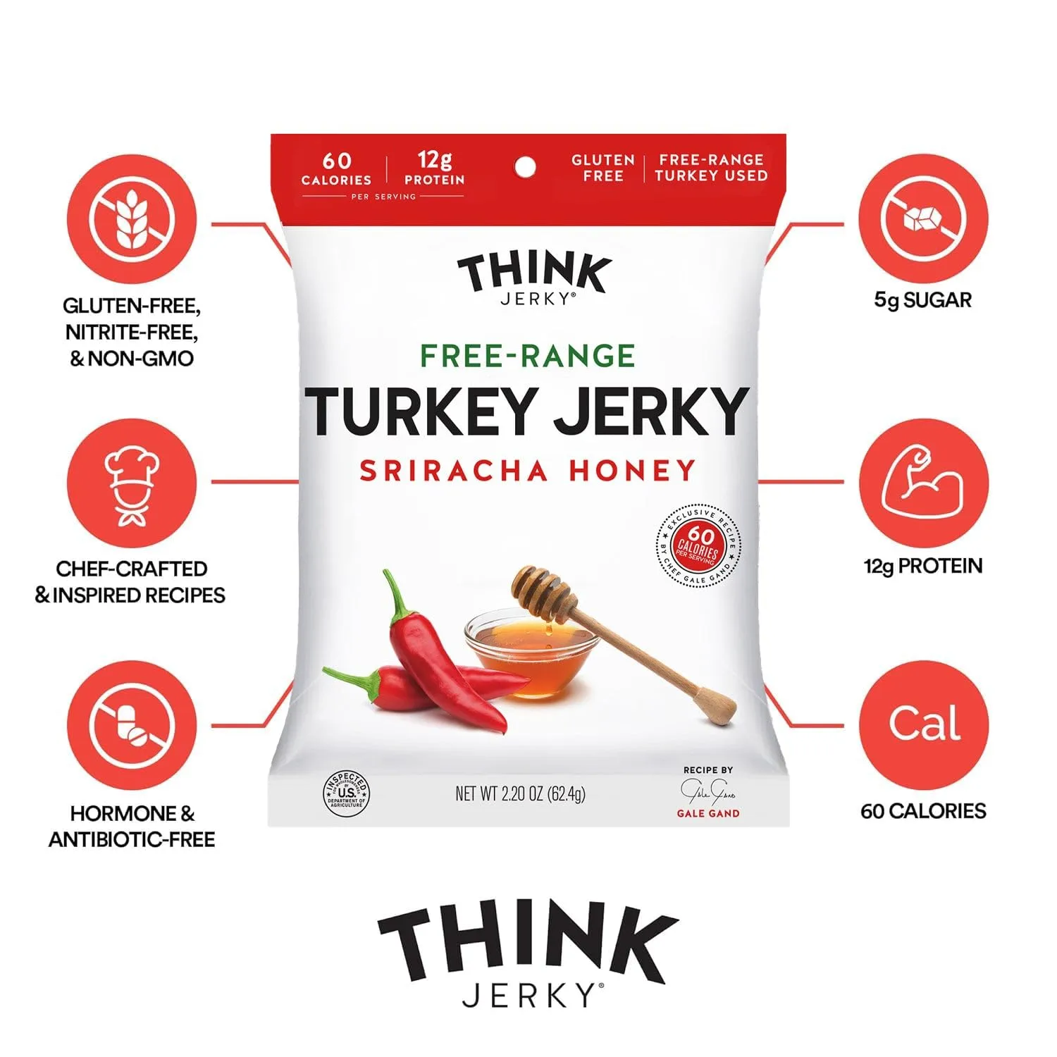 THINK JERKY High-Protein Jerky Snacks, Gluten Free, Chef-Crafted