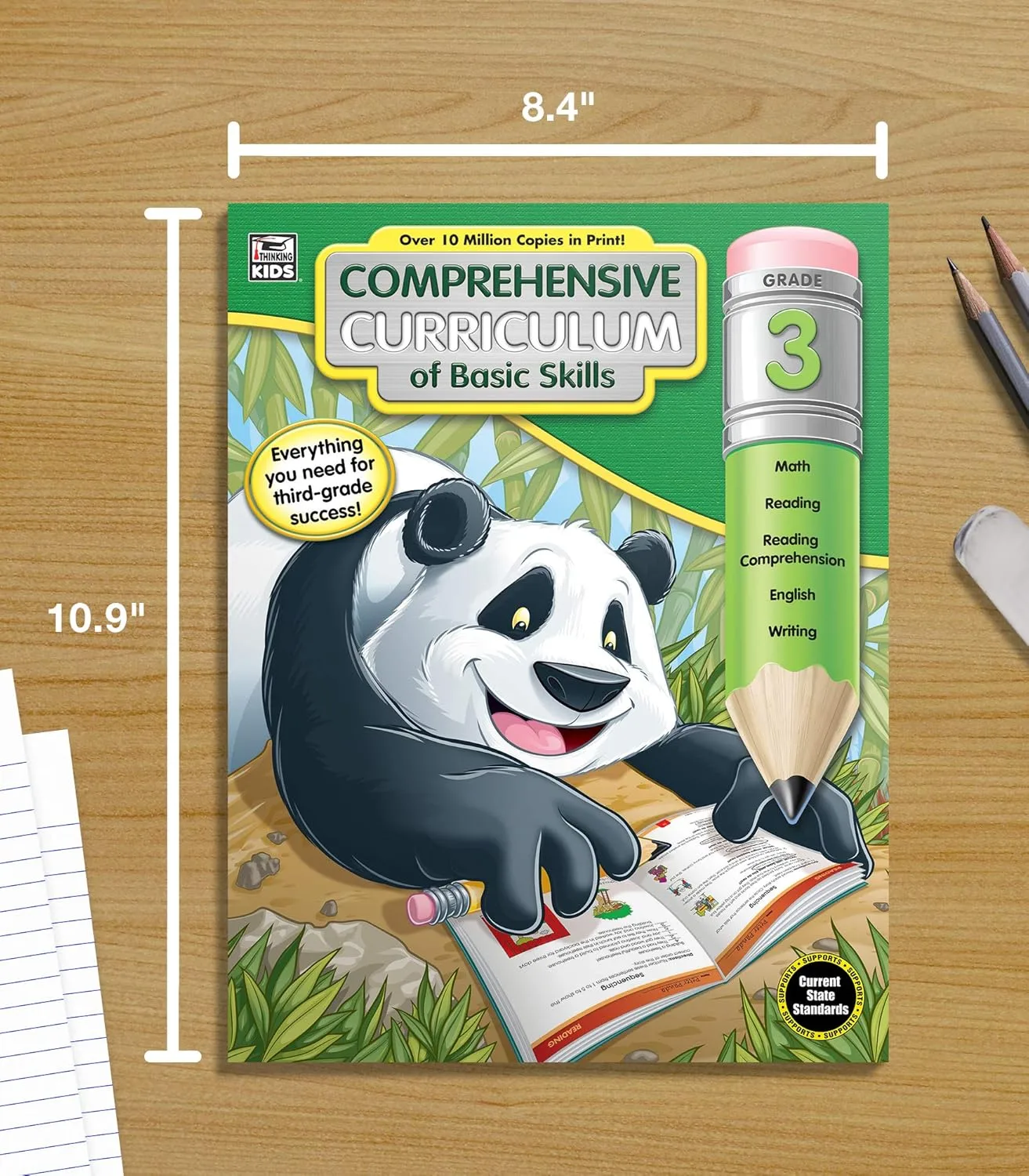Carson Dellosa Comprehensive Curriculum of Basic Skills 3rd Grade Workbook, Reading Comprehension, Language Arts, Spelling