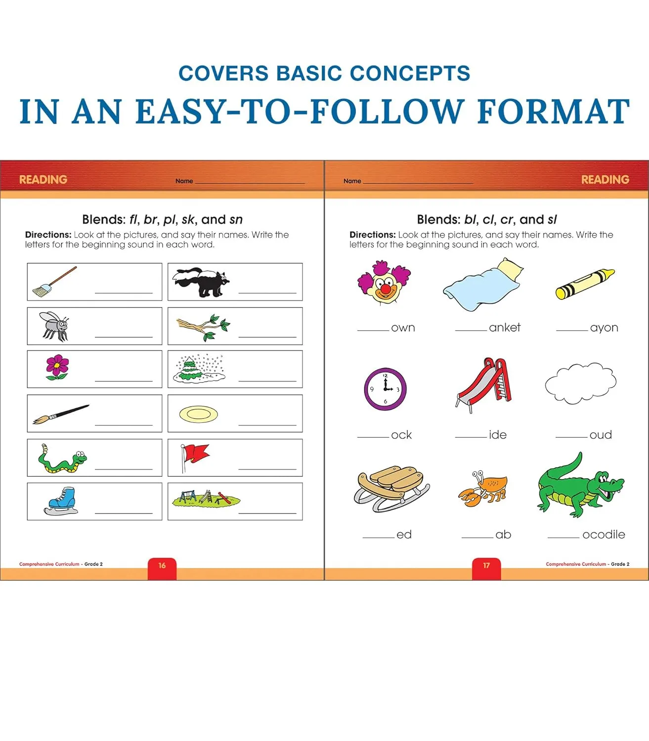 Carson Dellosa Comprehensive Curriculum of Basic Skills Second Grade Workbook, Reading Comprehension, Language Arts