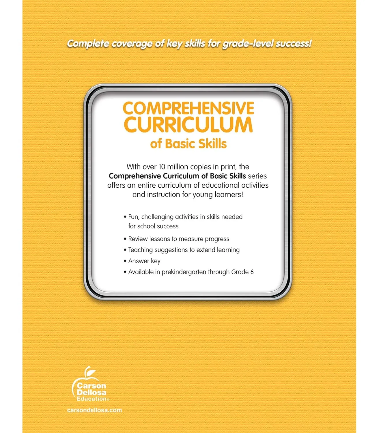 Carson Dellosa Comprehensive Curriculum of Basic Skills Second Grade Workbook, Reading Comprehension, Language Arts