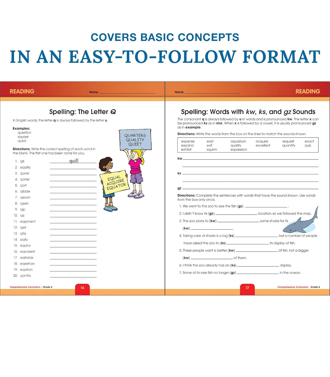Carson Dellosa Comprehensive Curriculum of Basic Skills 6th Grade Workbooks All Subjects, Reading Comprehension