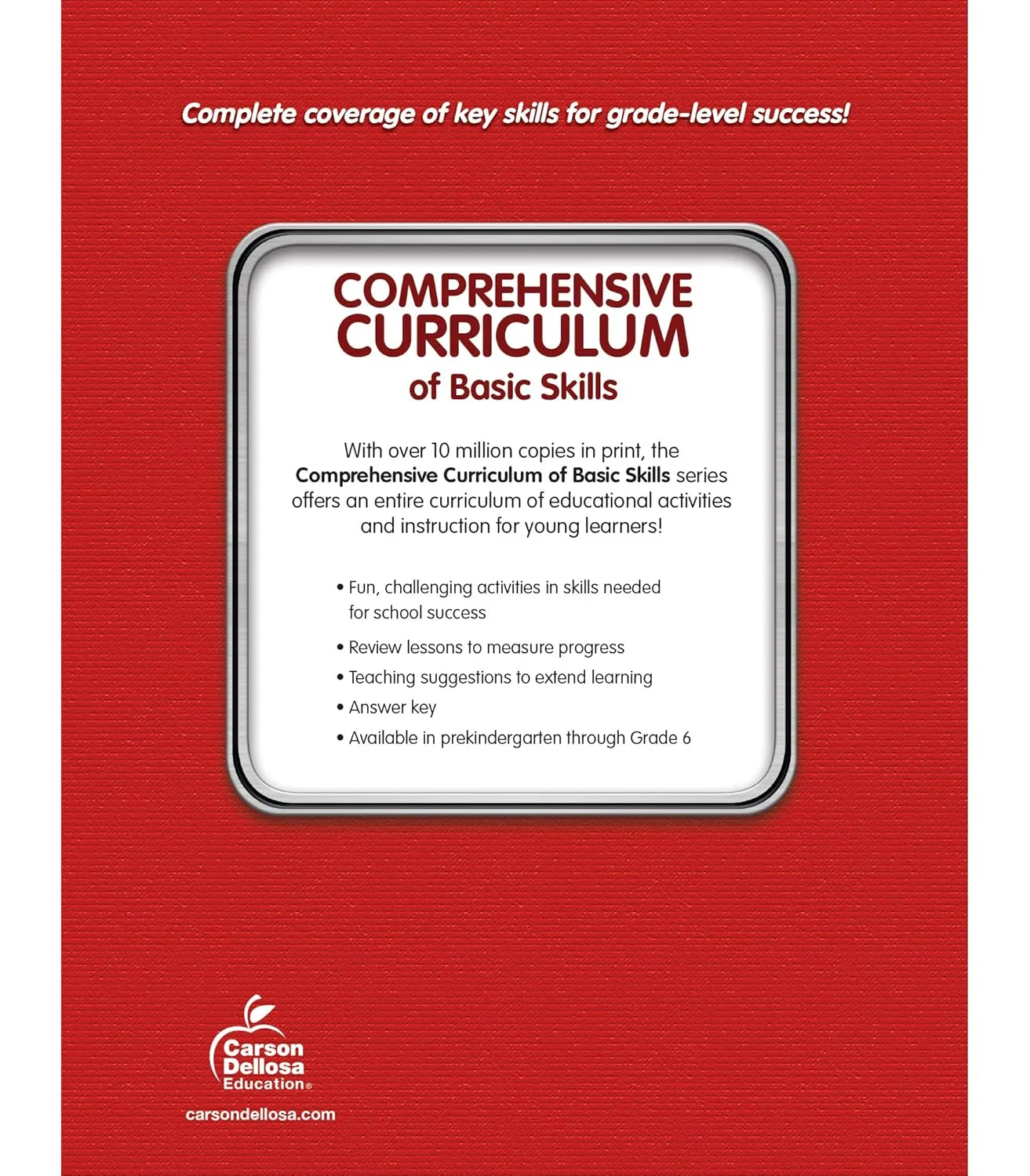 Carson Dellosa Comprehensive Curriculum of Basic Skills Preschool Workbook, Toddler Activity Book With Alphabet, Colors