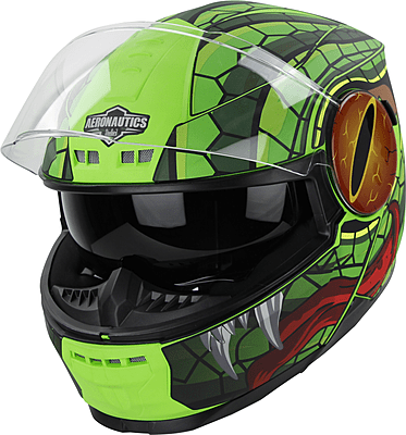 STEELBIRD SBH-40 ISS MAMBA GLOSSY GREEN/GREEN C/V 580 MM (HIGH END)