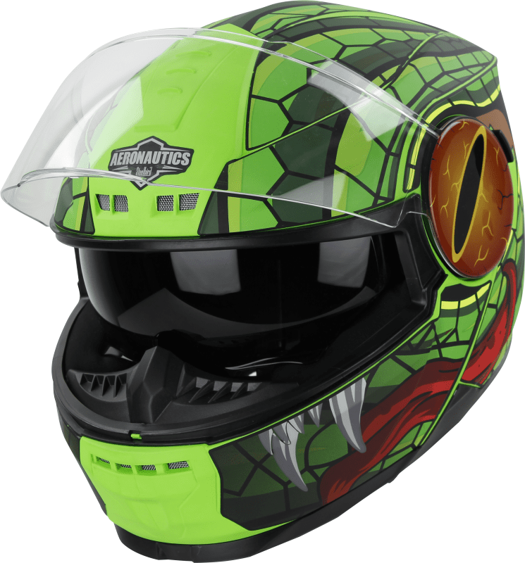 STEELBIRD SBH-40 ISS MAMBA GLOSSY GREEN/GREEN C/V 580 MM (HIGH END)