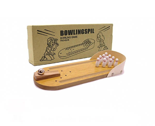 Wooden Bowling Game Set in Gift Box packing