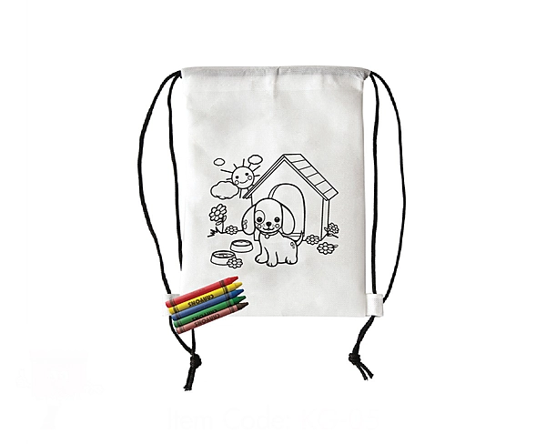 Kids Coloring Drawstring Bag