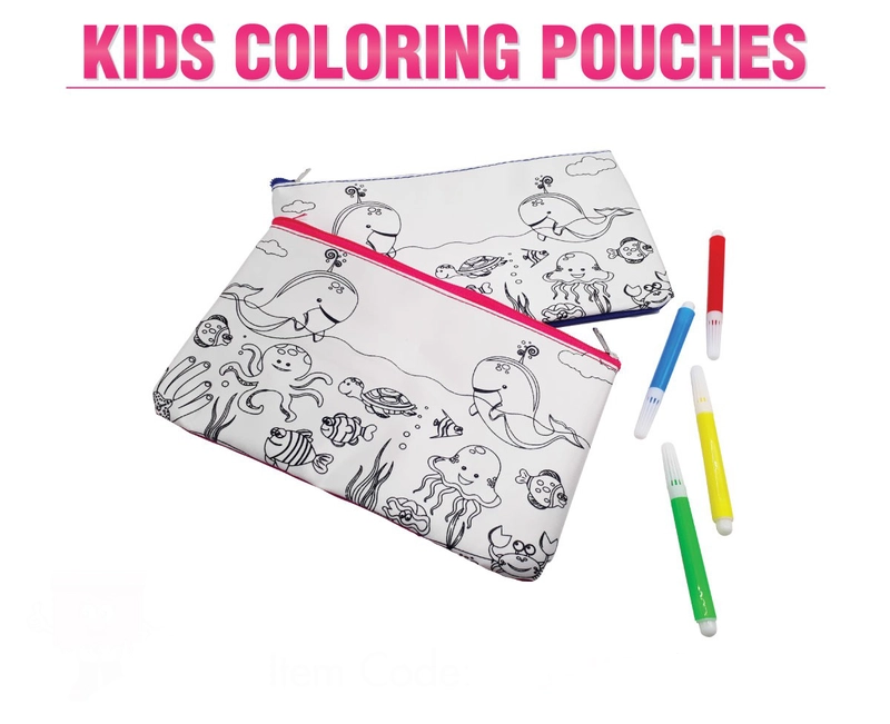 KIDS COLORING PENCLE POUCHES