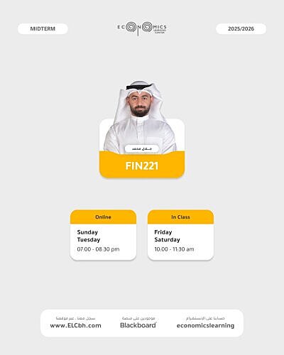 FIN221 - Financial Markets and Institutions - In Class A