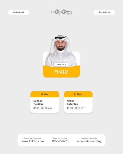 FIN221 - Financial Markets and Institutions - In Class A