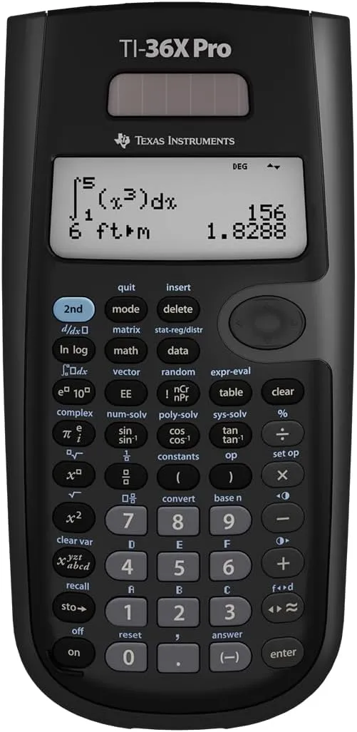 Texas Instruments TI-36X Pro Engineering/Scientific Calculator - 4-line MultiView (Black)