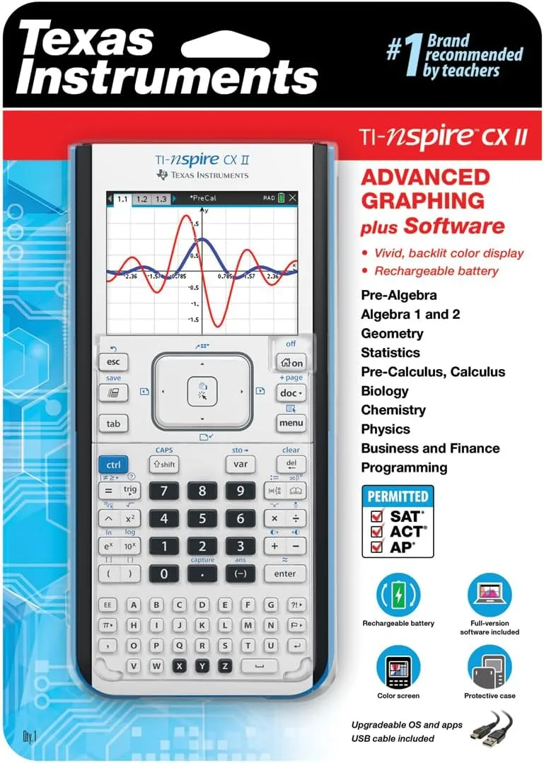 Texas Instruments TI-Nspire CX II Color Graphing Calculator
