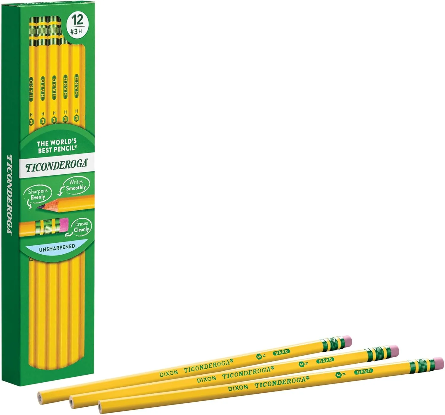 Ticonderoga® Pencils, #2 Medium Soft Lead, Box of 12