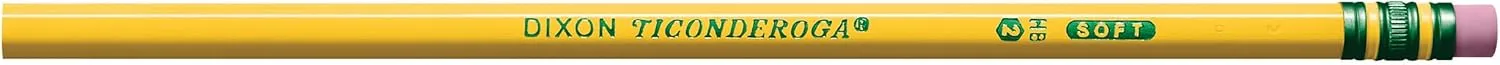 Ticonderoga #2 Wood-Cased Pencils, Black Barrel, Pack of 24