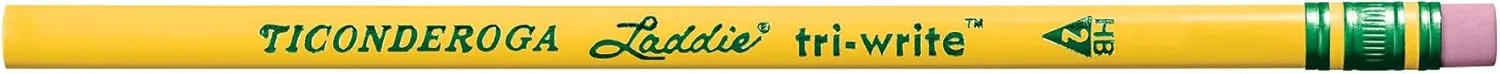 Ticonderoga® Tri-Write Pencils, With Erasers, #2 Lead, Yellow, Pack Of 36