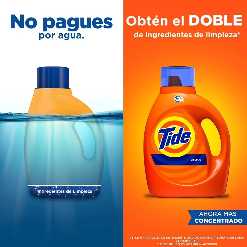 Tide Laundry Detergent Liquid, Original Scent, 64 Loads, 84 FL OZ, Works on 100% of Common Stains, Laundry Soap