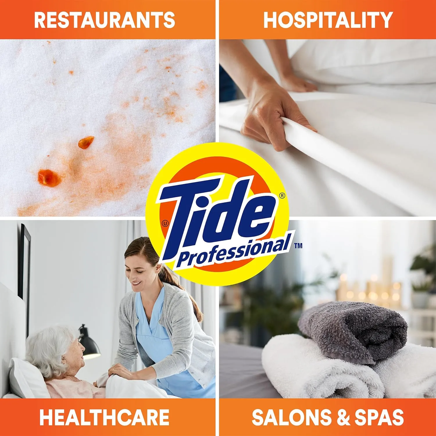 Tide Professional Commercial Liquid Laundry Detergent, Floral, 105 Fl oz, 80 Loads (4-Pack)